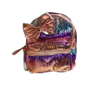Claire's JoJo Siwa Girls Sequin Backpack Metallic Pink New